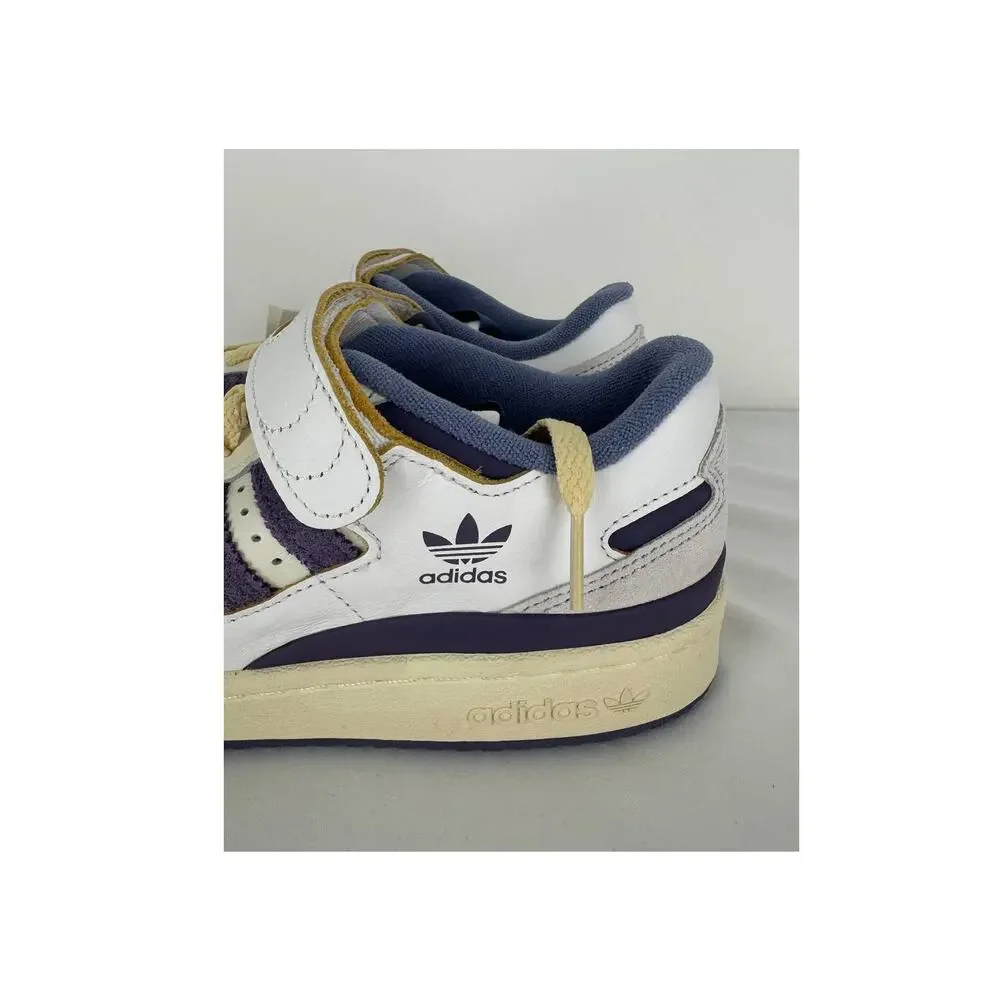 Adidas Womens Forum 84 Low Sneakers Shoes Size 5 New White Tech Purple Cream